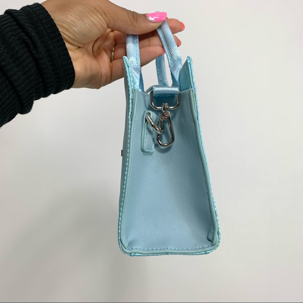 ❌SOLD❌ Brandon Blackwood Baby Blue Satin ESR Tote - Picture 5 of 10